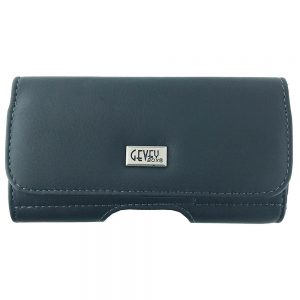 HORIZONTAL LEATHER CARD HOLDER POUCH HP508I5B-BLK (5x2.75x0.4) INCHES