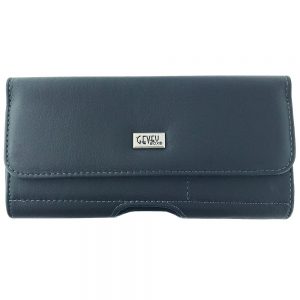 HORIZONTAL LEATHER CARD HOLDER POUCH HP50863B-BLK (6.75x3.5x0.4) INCHES