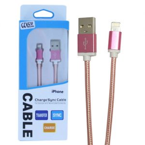 Braided 5' Cable- 8pin PINK