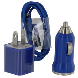 Car & Home Cable Adapter iP6 (3-in-1)  Blue