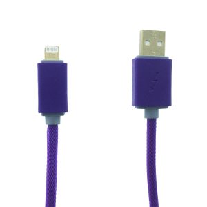 Braided 6' Cable- Lightning 8 pin- PURPLE
