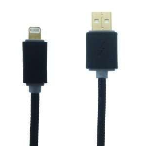 Braided 6' Cable- Lightning 8 pin- BLACK