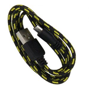 Braided 3' Cable- Micro BLACK