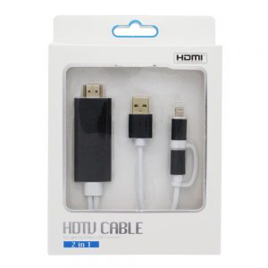 HDMI Phone to TV Cable (for iPhone and Micro)- BLACK