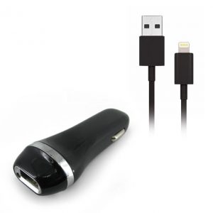 2-in-1 with 8 pin 5ft Cable CC 2.1A- BLACK