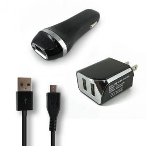 3-in-1 Micro 5ft Cable 2.1A- BLACK