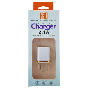 KAO DUAL USB PORT HOME AC CHARGER ADAPTER FOR SMARTPHONE