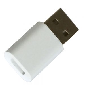 USB A Male to Micro USB Female Adapter White
