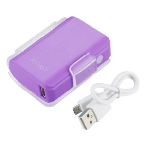 POWER BANK 4000mAh with 25cm micro USB cable PURPLE