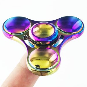Rainbow Colors Titanium Alloy EDC Hand Fidget Spinner High Speed Focus Toy USA
