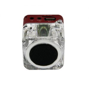 SPECIAL BUY! Multimedia Cube Speaker with FM Radio- RED