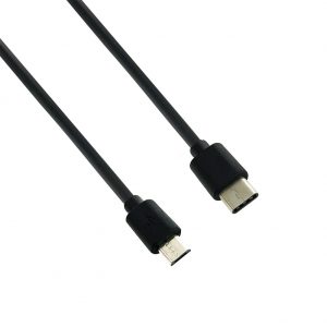 Type-C Male to Micro B Male Sync Charge 3FT Black