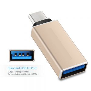 Type C USB 3.1 to USB 3.0 Female Adapter Gold