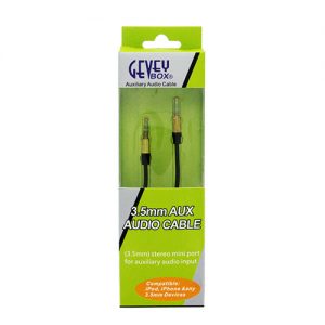GeveyBox Auxiliary 3.5mm Audio Cable- BLACK