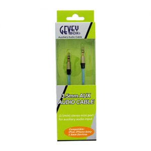 GeveyBox Auxiliary 3.5mm Audio Cable- BLUE