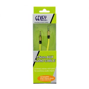 GeveyBox Auxiliary 3.5mm Audio Cable- YELLOW