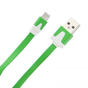 Flat 3' Cable- 8pin GREEN/WHITE