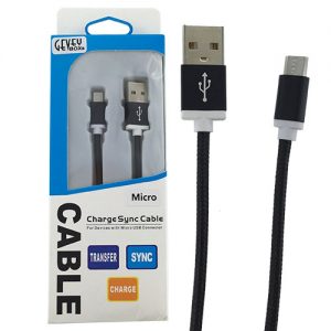 Braided 5' Cable- Micro BLACK
